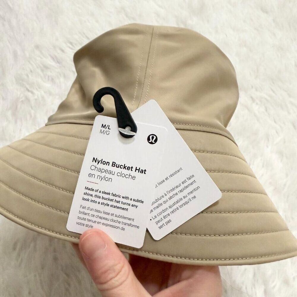 Lululemon Womens Nylon Bucket Hat Trench Size M/L Casual Neutral Athleisure - Picture 4 of 6